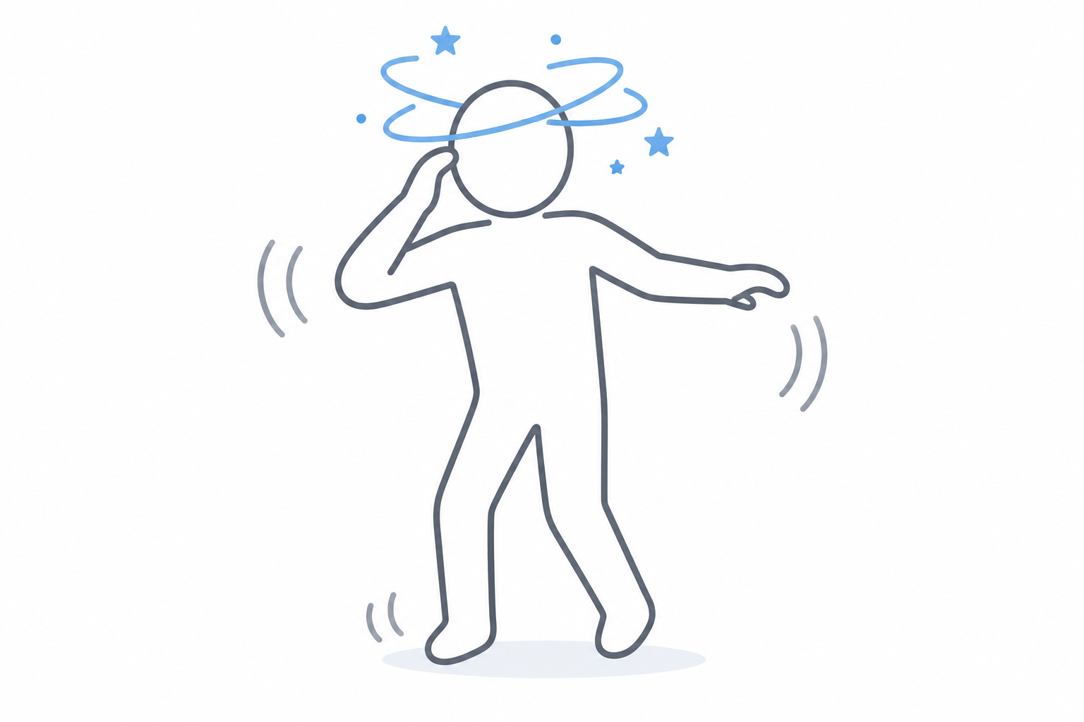 Illustration zu Schwindel und Gleichgewichtsstörungen